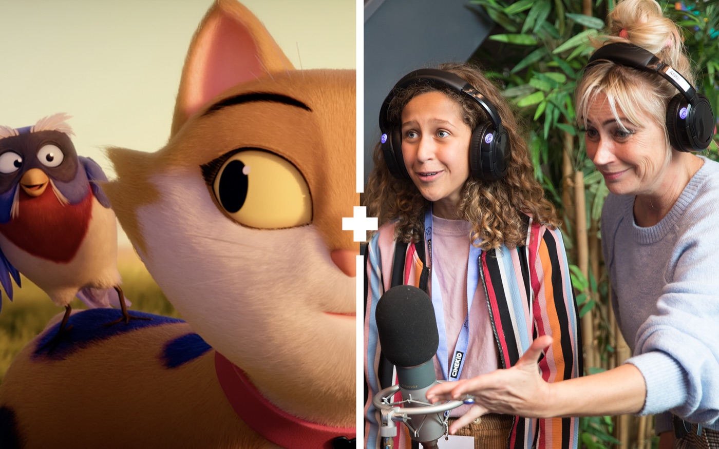 Animatiefilm en workshop met een plusteken voor het Film Plus-programma